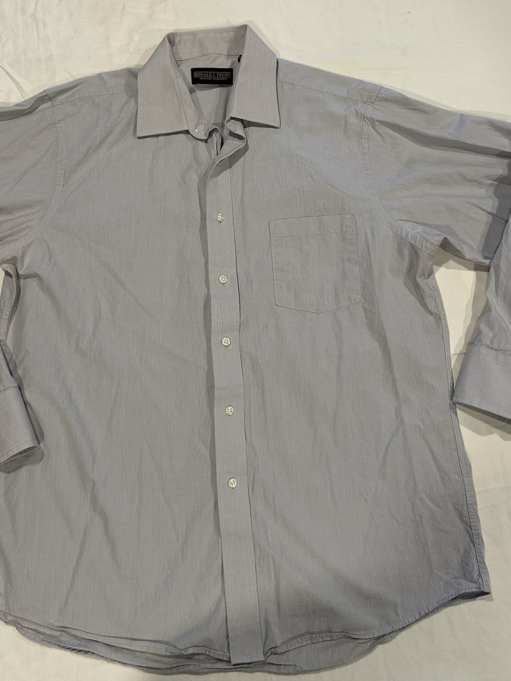 Donald J. Trump Signature Collection Men's Gray Dress Shirt